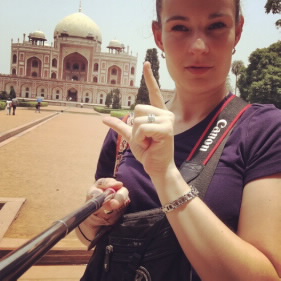 At the Taj Mahal in Agra